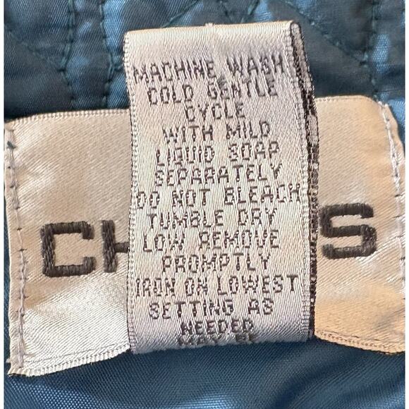 Chico's Women Turquoise Blue Lightweight Quilted Jacket Coat Size 3 (XL) - Picture 11 of 14
